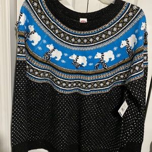 Polar bear Christmas sweater (size 1X)